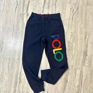Polo by Ralph Lauren Kids' Navy Joggers with Multicolor Logo